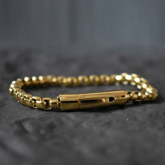 8" Womens 14K Gold Vintage Style Chain Link Bracelet 14 Karat Silver Jewelry NEW - Picture 4 of 8